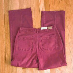 NEW Judy Blue Belfast Jeans 15/32 High Rise Burgundy Straight Leg Pants